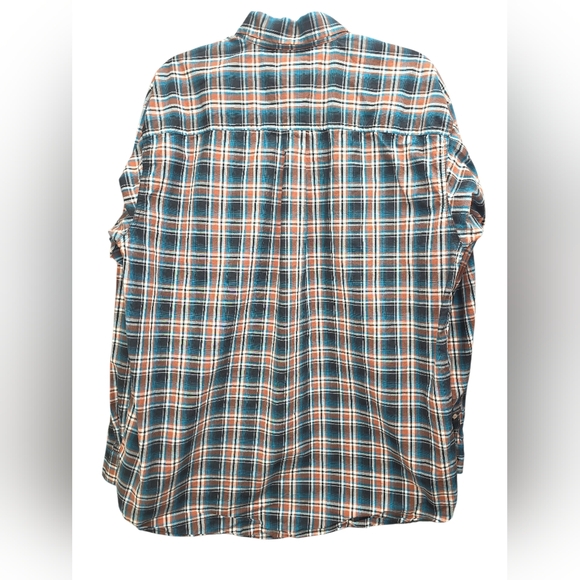 Cinch Men's Plaid Button Down Shirt Size M Blue Brown Western 100% Cotton Rodeo - Picture 2 of 8